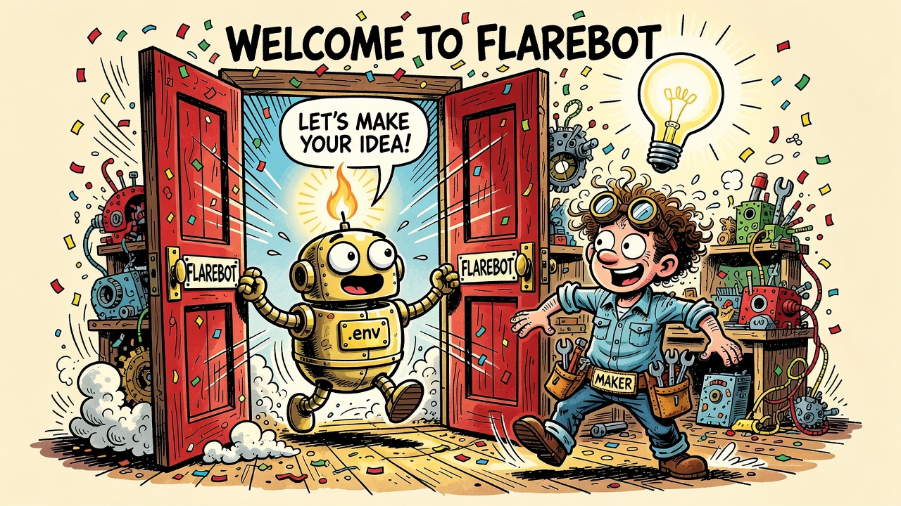 FLAREBOT flings open the workshop doors: LET'S MAKE YOUR IDEA!